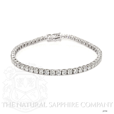Image of Round Diamond Bracelet - 5.38 Ct. - 14K White Gold - #J9758