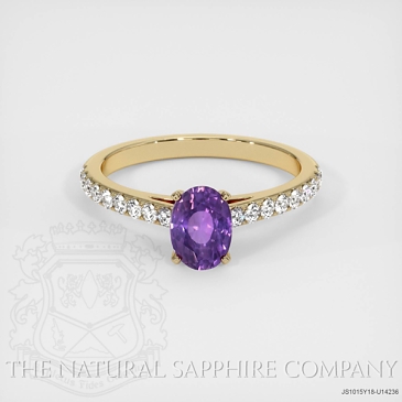 Image of Purple Sapphire Ring - Oval 0.88 Ct. - 18K Yellow Gold - #JS1015Y18,U14236
