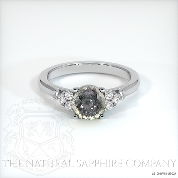 Image of Greenish Brown Sapphire Ring - Round 1.90 Ct. - 18K White Gold - #JS1016W18,U5024