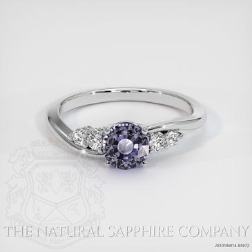 Image of Purple Sapphire Ring - Round 1.41 Ct. - 14K White Gold - #JS1018W14,S5972