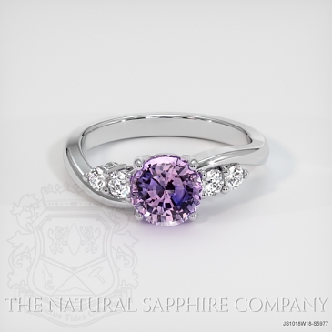 Image of Bi Color Sapphire Ring - Round 1.21 Ct. - 18K White Gold - #JS1018W18,S5977