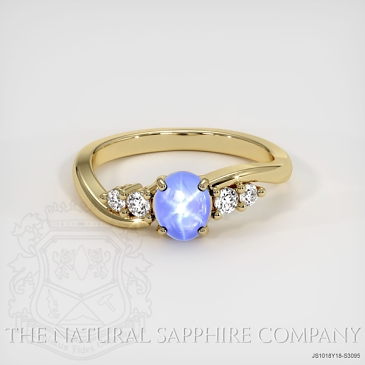 Image of Blue Sapphire Ring - Oval 1.47 Ct. - 18K Yellow Gold - #JS1018Y18,S3095
