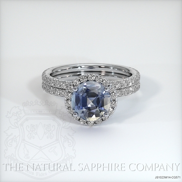 Image of Bi Color Sapphire Ring - Round 2.44 Ct. - 14K White Gold - #JS1023W14,CG571