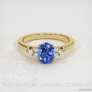 Image of Blue Sapphire Ring - Oval 1.27 Ct. - 18K Yellow Gold - #JS1034Y18,B15325
