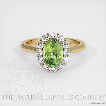 Image of Green Sapphire Ring - Oval 2.07 Ct. - 14K Yellow Gold - #JS1038Y14,U15677