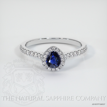 Image of Blue Sapphire Ring - Pear 0.50 Ct. - Platinum 950 - #JS1057PT,B8537