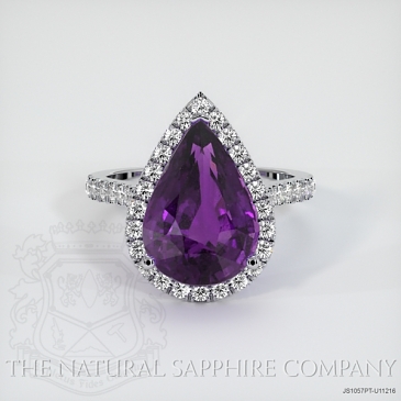Image of Purple Sapphire Ring - Pear 6.03 Ct. - Platinum 950 - #JS1057PT,U11216