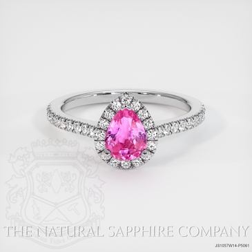 Image of Pink Sapphire Ring - Pear 0.79 Ct. - 14K White Gold - #JS1057W14,P5061