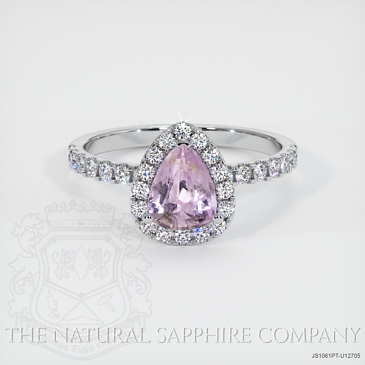 Image of Pinkish Purple Sapphire Ring - Pear 0.76 Ct. - Platinum 950 - #JS1061PT,U12705