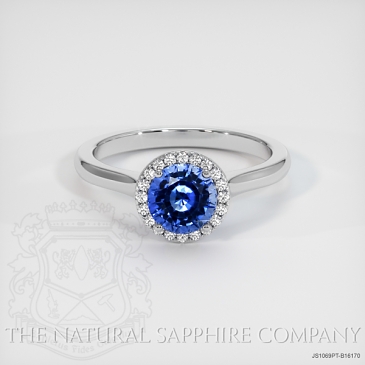 Image of Blue Sapphire Ring - Round 1.02 Ct. - Platinum 950 - #JS1069PT,B16170