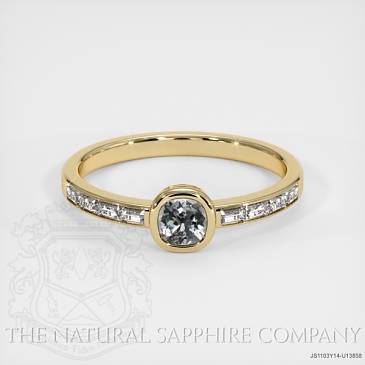 Image of Gray Sapphire Ring - Cushion 0.41 Ct. - 14K Yellow Gold - #JS1103Y14,U13858