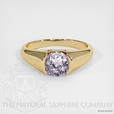 Image of Pink Sapphire Ring - Round 1.24 Ct. - 18K Yellow Gold - #JS1105Y18,P5703