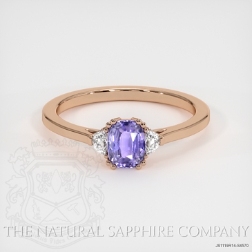Image of Purple Sapphire Ring - Cushion 1.27 Ct. - 14K Rose Gold - #JS1119R14,S4570
