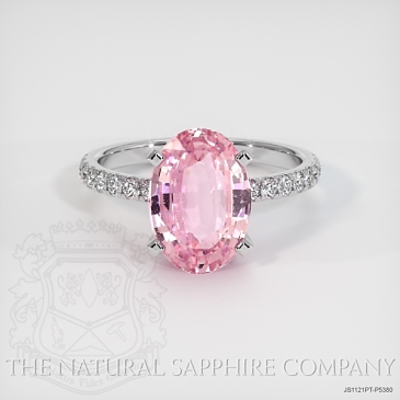 Image of Pink Sapphire Ring - Oval 3.03 Ct. - Platinum 950 - #JS1121PT,P5380