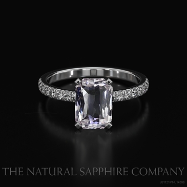 Image of Purplish Pink Sapphire Ring - Radiant 2.00 Ct. - Platinum 950 - #JS1121PT,U14598