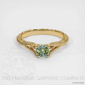 Image of Bi Color Sapphire Ring - Round 1.04 Ct. - 18K Yellow Gold - #JS1124Y18,CG627