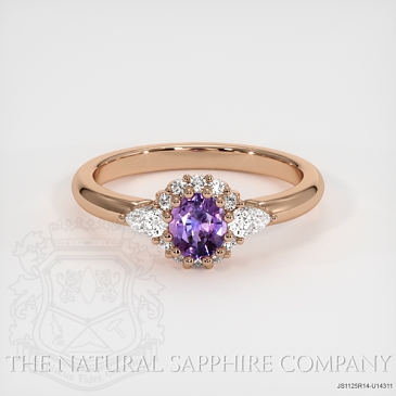 Image of Purple Sapphire Ring - Oval 0.58 Ct. - 14K Rose Gold - #JS1125R14,U14311