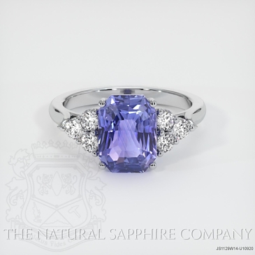 Image of Color Change Sapphire Ring - Radiant 3.16 Ct. - 14K White Gold - #JS1129W14,U10920