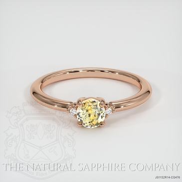 Image of Bi Color Sapphire Ring - Round 0.55 Ct. - 14K Rose Gold - #JS1152R14,CG476