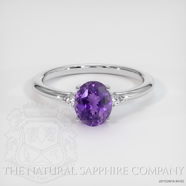 Image of Purple Sapphire Ring - Oval 1.20 Ct. - 18K White Gold - #JS1152W18,S4102