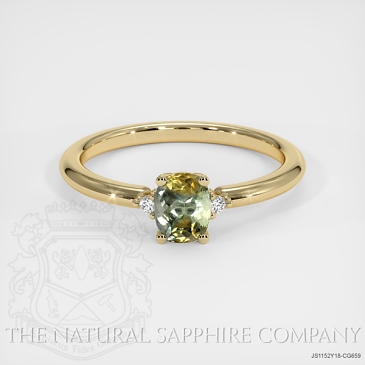 Image of Bi Color Sapphire Ring - Cushion 0.82 Ct. - 18K Yellow Gold - #JS1152Y18,CG659