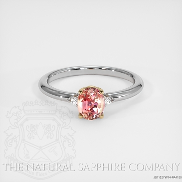 Image of Padparadscha Sapphire Ring - Oval 1.05 Ct. - 14K Yellow & White - #JS1152YW14,PA4150