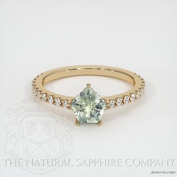 Image of Bluish Green Sapphire Ring - Fancy 0.81 Ct. - 18K Yellow Gold - #JS1161Y18,U11901