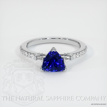 Image of Blue Sapphire Ring - Trillion 1.27 Ct. - 14K White Gold - #JS1167W14,B14341