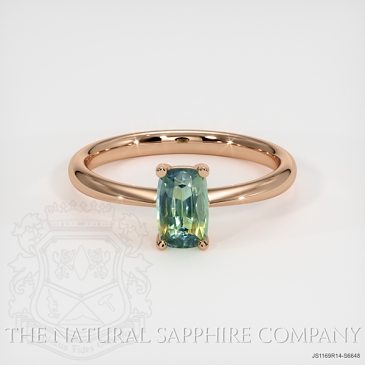 Image of Bi Color Sapphire Ring - Cushion 1.06 Ct. - 14K Rose Gold - #JS1169R14,S6648