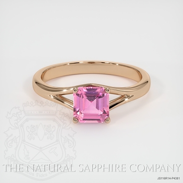 Image of Pink Sapphire Ring - Asscher 1.17 Ct. - 14K Rose Gold - #JS116R14,P4381