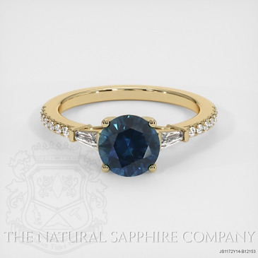Image of Blue Sapphire Ring - Round 1.64 Ct. - 14K Yellow Gold - #JS1172Y14,B12153