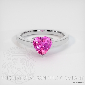 Image of Pink Sapphire Ring - Heart 1.52 Ct. - 14K White Gold - #JS1176W14,P5381