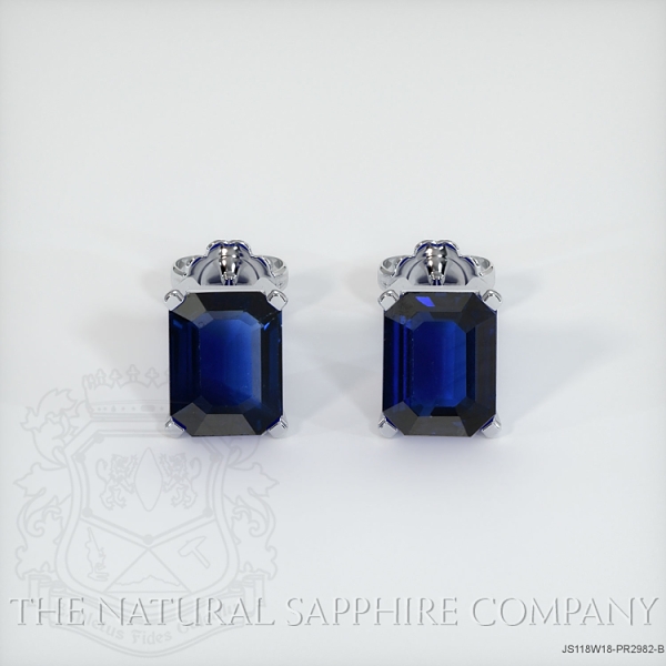 Emerald cut sapphire earrings clearance