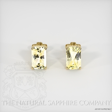 Image of Yellow Sapphire Earrings - Radiant 1.49 Ct. - 18K Yellow Gold - #JS118Y18,PR2746-Y