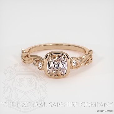 Image of Padparadscha Sapphire Ring - Cushion 1.82 Ct. - 14K Rose Gold - #JS1190R14,PA3801
