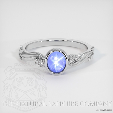 Image of Blue Sapphire Ring - Oval 1.47 Ct. - 18K White Gold - #JS1190W18,S3095