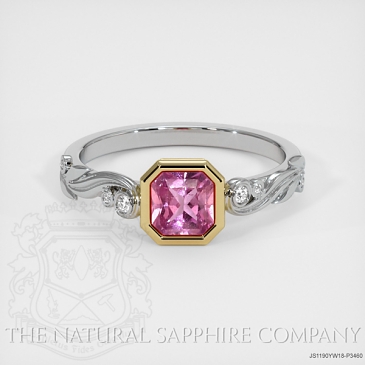 Image of Pink Sapphire Ring - Radiant 0.77 Ct. - 18K Yellow & White - #JS1190YW18,P3460