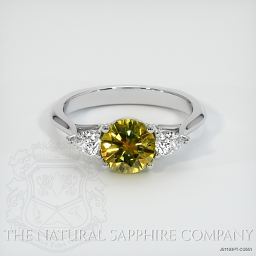 Image of Bi Color Sapphire Ring - Round 1.37 Ct. - Platinum 950 - #JS1193PT,CG551