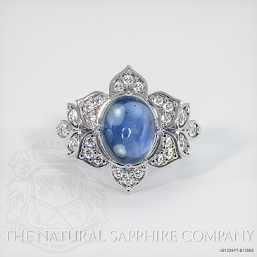 Image of Blue Sapphire Ring - Oval 4.57 Ct. - Platinum 950 - #JS1209PT,B12968