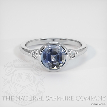 Image of Bi Color Sapphire Ring - Round 2.44 Ct. - 14K White Gold - #JS1214W14,CG571