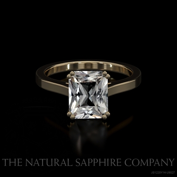 Image of White Sapphire Ring - Radiant 2.51 Ct. - 14K Yellow Gold - #JS1220Y14,U9027