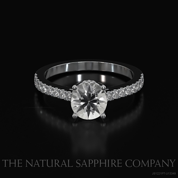 Image of White Sapphire Ring - Round 1.10 Ct. - Platinum 950 - #JS1221PT,U13349