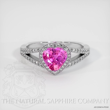 Image of Pink Sapphire Ring - Heart 1.52 Ct. - 14K White Gold - #JS1235W14,P5381