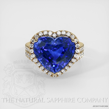 Image of Blue Sapphire Ring - Heart 11.06 Ct. - 14K Yellow Gold - #JS1241Y14,B12494