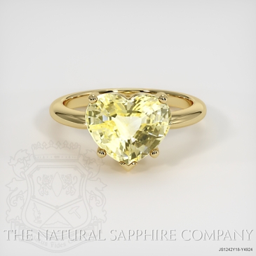 Image of Yellow Sapphire Ring - Heart 4.02 Ct. - 18K Yellow Gold - #JS1242Y18,Y4924