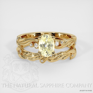 Image of Yellow Sapphire Ring - Oval 0.91 Ct. - 14K Yellow Gold - #JS1287Y14,Y4180