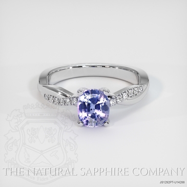 Image of Violet Sapphire Ring - Cushion 1.72 Ct. - Platinum 950 - #JS1292PT,U14288