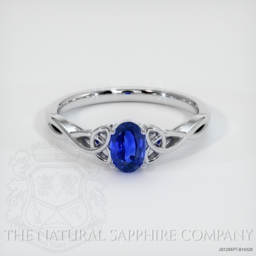 Image of Blue Sapphire Ring - Oval 1.06 Ct. - Platinum 950 - #JS1295PT,B14329