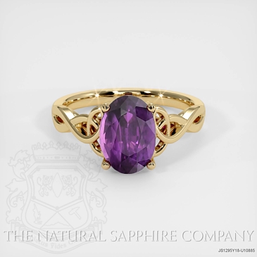 Image of Purple Sapphire Ring - Oval 2.69 Ct. - 18K Yellow Gold - #JS1295Y18,U10885