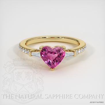 Image of Pink Sapphire Ring - Heart 1.04 Ct. - 14K Yellow Gold - #JS1301Y14,P5852